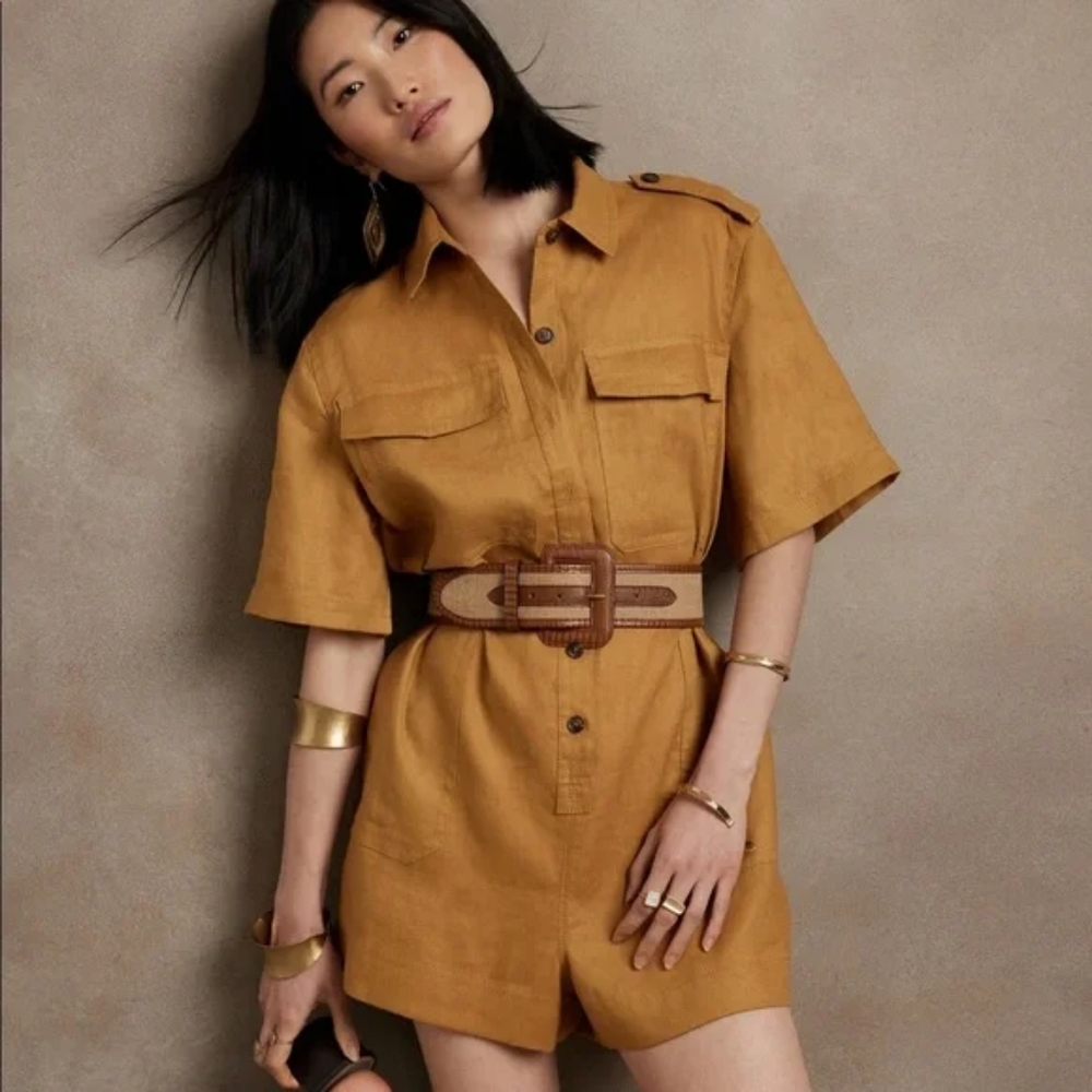Banana Republic Linen XS Romper